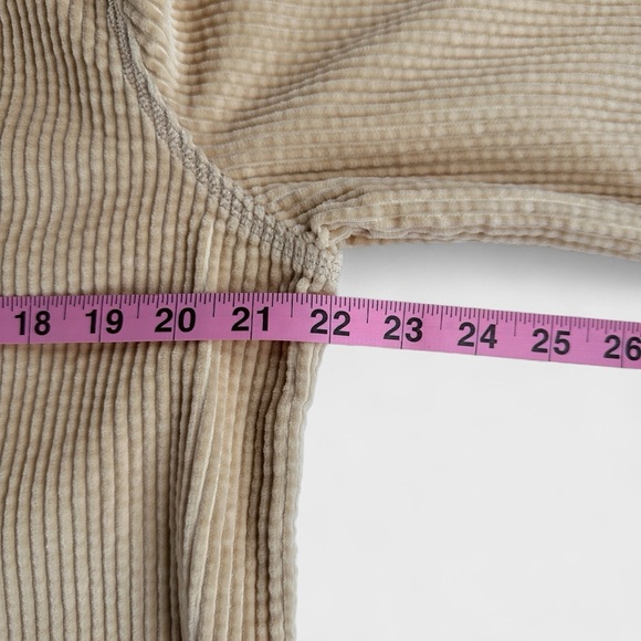 J.Jill Womens Medium Khaki Sand Corduroy Embroidered Floral Button Down Jacket - Picture 12 of 13